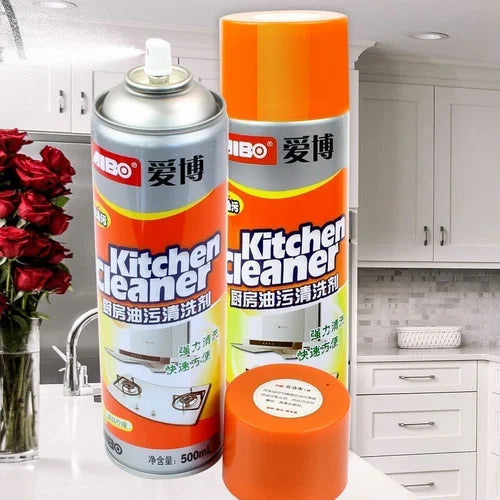 Kitchen Cleaner Foam Spray - Heavy Duty Oil & Grease Remover (500ml)