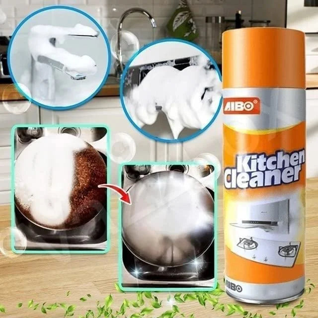 Kitchen Cleaner Foam Spray - Heavy Duty Oil & Grease Remover (500ml)